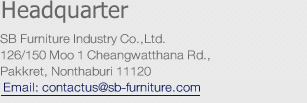 International Business Export Department Tel. (662) 832-4000 sbexport@sb-furniture.com